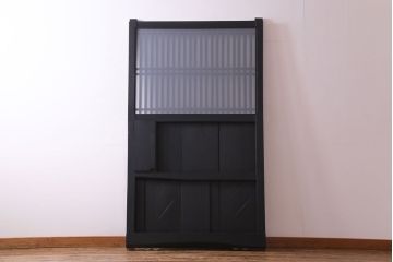 ペイント建具　総ケヤキ材　モダンな雰囲気漂うアンティーク蔵戸(引き戸、建具、玄関戸)