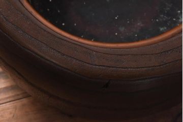 アンティーク雑貨　和製アンティーク　桐材製　古い木の質感が味わい深いくり抜き火鉢
