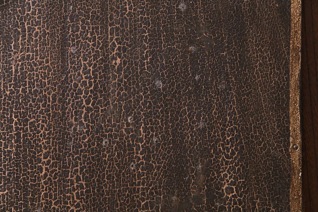 大正ロマン　激レア!　当時物色ガラス入り　両開き　アーチ型がおしゃれな総ケヤキ材のドア(木製扉、建具)2枚1対