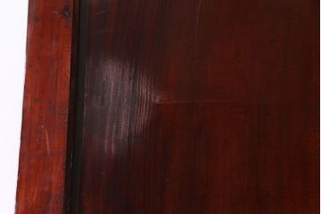 和製アンティーク　ヒノキ材　赤みがかった色合いが目を引く漆塗りの蔵戸(引き戸、建具、玄関戸)