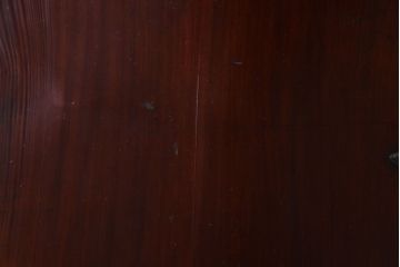 和製アンティーク　ヒノキ材　赤みがかった色合いが目を引く漆塗りの蔵戸(引き戸、建具、玄関戸)