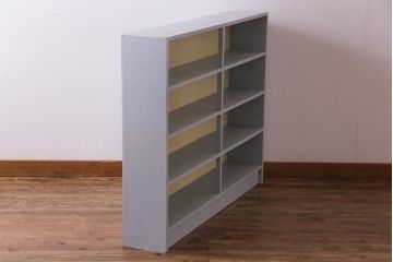 ペイント家具　パステルカラーが可愛らしい薄型オープンラック(飾り棚)