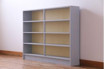 ペイント家具　パステルカラーが可愛らしい薄型オープンラック(飾り棚)