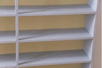 ペイント家具　パステルカラーが可愛らしい薄型オープンラック(飾り棚)
