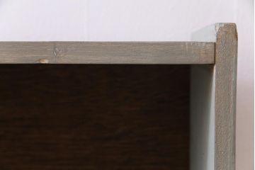 ペイント家具　くすんだ色味がおしゃれな薄型オープンラック(飾り棚)