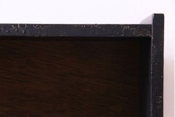 ペイント家具　シャビーな風合いがおしゃれな薄型オープンラック(飾り棚)
