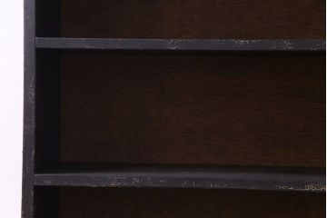 ペイント家具　シャビーな風合いがおしゃれな薄型オープンラック(飾り棚)