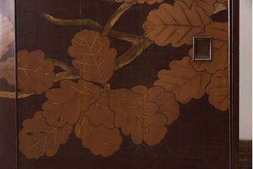 アンティーク家具　和製アンティーク　蒔絵　渋い色味が魅力的な日本風情を感じる茶棚(飾り棚)
