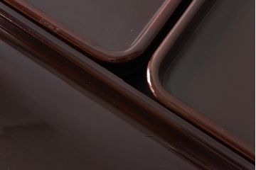 和製アンティーク　鯉の図　和の雰囲気漂う漆塗りのお膳(お盆、トレー)3枚セット