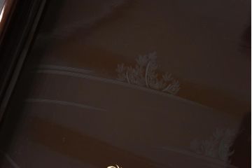 和製アンティーク　鯉の図　和の雰囲気漂う漆塗りのお膳(お盆、トレー)3枚セット