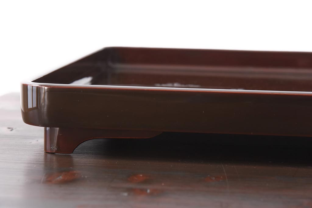 和製アンティーク　鯉の図　和の雰囲気漂う漆塗りのお膳(お盆、トレー)3枚セット