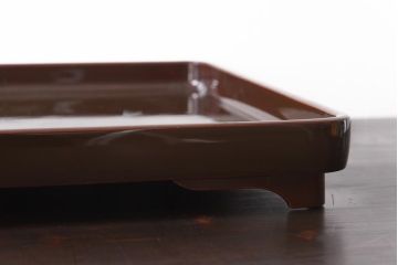 和製アンティーク　鯉の図　和の雰囲気漂う漆塗りのお膳(お盆、トレー)3枚セット