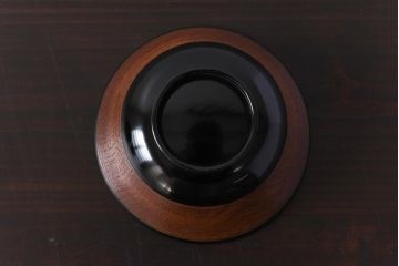 【D様ご成約分】和製アンティーク　シックな色合いが魅力的な木製糸目椀(漆器、和食器)5客セット(1)