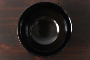 【D様ご成約分】和製アンティーク　シックな色合いが魅力的な木製糸目椀(漆器、和食器)5客セット(2)
