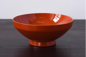 和製アンティーク　扇の図　沈金蒔絵　繊細な装飾が美しい蓋付き木製椀(漆器、和食器)4客セット