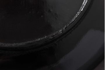 和製アンティーク　上がり藤紋がポイントになった上品な木製皿(漆器、和食器)4枚セット