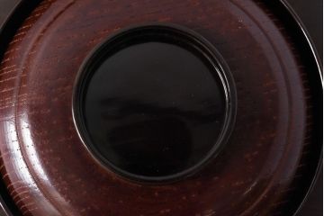 和製アンティーク　輪島塗　高蒔絵　瓢箪の図　上質な蓋付き木製椀(漆器、和食器)5客セット(1)