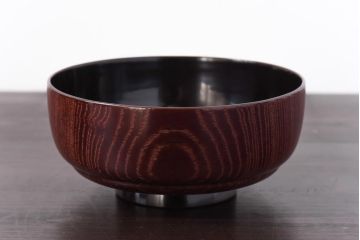 和製アンティーク　輪島塗　高蒔絵　瓢箪の図　上質な蓋付き木製椀(漆器、和食器)5客セット(2)