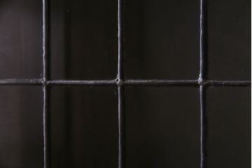 アンティーク家具　イギリスアンティーク　オーク材　ステンドグラスがお洒落なブックケース(収納棚、キャビネット)