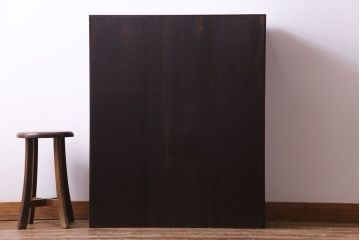 アンティーク家具　和製アンティーク　大正期　三方ケヤキ材　上品な佇まいの茶箪笥(収納棚、茶棚、飾り棚)