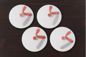 アンティーク雑貨　昭和期　日本陶器・ノリタケ(則武)　モダンなデザインの急須・湯飲み4客セット