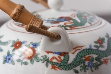 オールドノリタケ　日本陶器・則武　上品さが漂う急須・湯呑4客セット