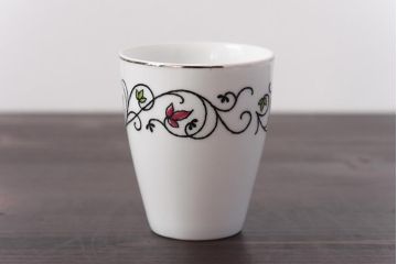 アンティーク雑貨　昭和中期　日本陶器・ノリタケ(則武)　洋風なデザインがおしゃれな急須・湯飲み5客セット