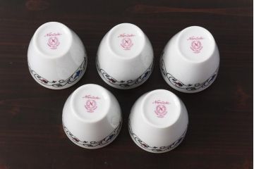 アンティーク雑貨　昭和中期　日本陶器・ノリタケ(則武)　洋風なデザインがおしゃれな急須・湯飲み5客セット