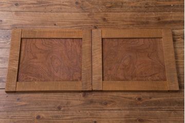 アンティーク家具　和製アンティーク　銅金具　ケヤキ・栃の木　玉杢と縮杢が目を引く上質な重ね箪笥(衣装箪笥)