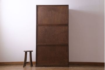 アンティーク家具　和製アンティーク　銅金具　ケヤキ・栃の木　玉杢と縮杢が目を引く上質な重ね箪笥(衣装箪笥)