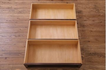 中古　松本民芸家具　503型　直線のデザインが目を引くチェスト(引き出し、衣装箪笥、整理箪笥)(定価約28万円)(2)