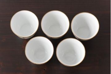 アンティーク雑貨　昭和期　日本陶器・ノリタケ(則武)　クラシカルなデザインの茶器5客セット