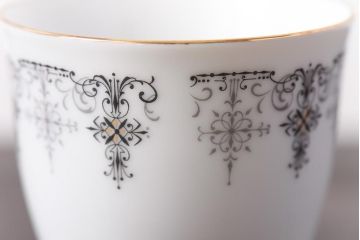 アンティーク雑貨　昭和期　日本陶器・ノリタケ(則武)　クラシカルなデザインの茶器5客セット