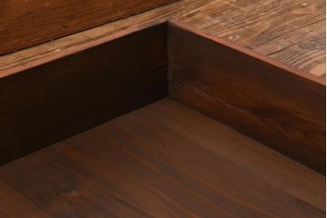 アンティーク雑貨　昭和レトロ　落ち着いた色合いが魅力の木製コレクションケース(ガラスケース・収納箱)(1)