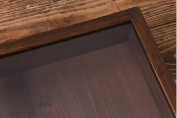 アンティーク雑貨　昭和レトロ　落ち着いた色合いが魅力の木製コレクションケース(ガラスケース・収納箱)(1)