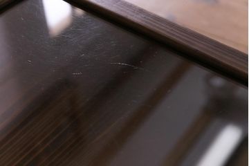 アンティーク雑貨　昭和レトロ　落ち着いた色合いが魅力の木製コレクションケース(ガラスケース・収納箱)(2)