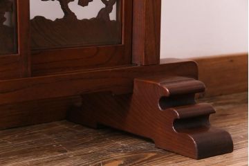 アンティーク雑貨　上手物!　繊細なデザインから和の雰囲気が溢れる組子つい立て(衝立、パーテーション、仕切り)