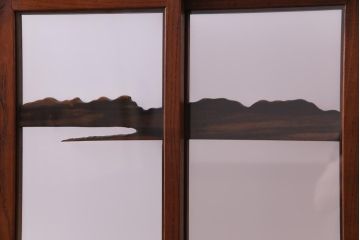 アンティーク雑貨　上手物!　繊細なデザインから和の雰囲気が溢れる組子つい立て(衝立、パーテーション、仕切り)