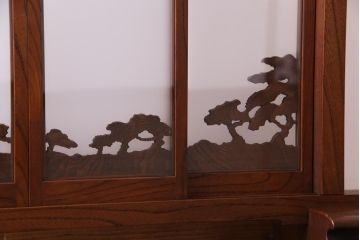 アンティーク雑貨　上手物!　繊細なデザインから和の雰囲気が溢れる組子つい立て(衝立、パーテーション、仕切り)