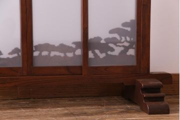 アンティーク雑貨　上手物!　繊細なデザインから和の雰囲気が溢れる組子つい立て(衝立、パーテーション、仕切り)