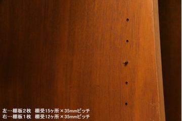 ビンテージ家具　北欧ヴィンテージ　チーク材　コンパクトに使えるシンプルなサイドボード(収納棚、ダイニングボード)