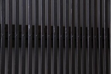 和製アンティーク　裏ガラス入り　すすけた味わいが渋さのある格子戸4枚セット(引き戸、建具)