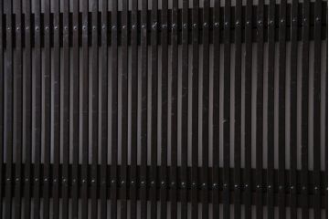 和製アンティーク　裏ガラス入り　すすけた味わいが渋さのある格子戸4枚セット(引き戸、建具)