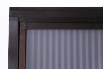 和製アンティーク　裏ガラス入り　すすけた味わいが渋さのある格子戸4枚セット(引き戸、建具)