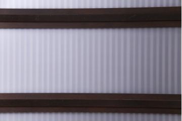 和製アンティーク　裏ガラス入り　すすけた味わいが渋さのある格子戸4枚セット(引き戸、建具)