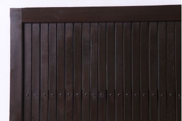 和製アンティーク　ヒノキ材　洗練された和モダンの空間におすすめの平格子戸2枚セット　(R-031280)