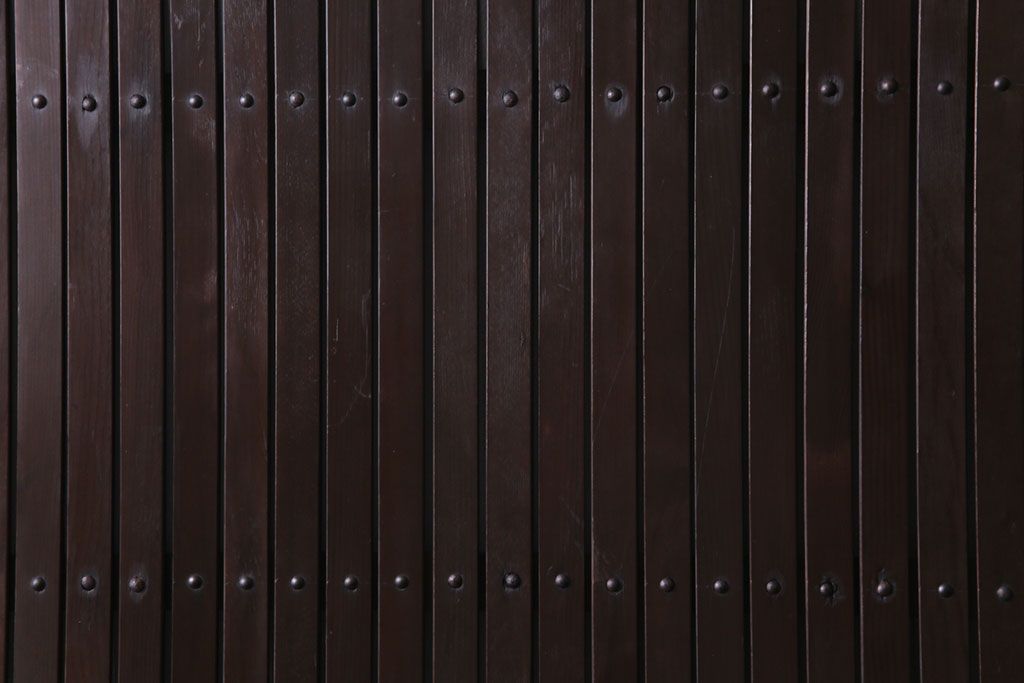 和製アンティーク　ヒノキ材　洗練された和モダンの空間におすすめの平格子戸2枚セット　(R-031280)