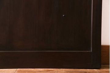 和製アンティーク　ヒノキ材　洗練された和モダンの空間におすすめの平格子戸2枚セット　(R-031280)