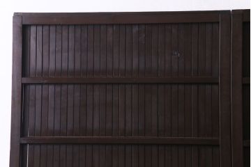 和製アンティーク　ヒノキ材　洗練された和モダンの空間におすすめの平格子戸(引き戸、建具)2枚組