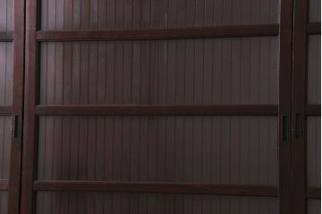 和製アンティーク　ガラス入り　和の風情を演出してくれる平格子戸3枚セット(引き戸、ガラス戸)